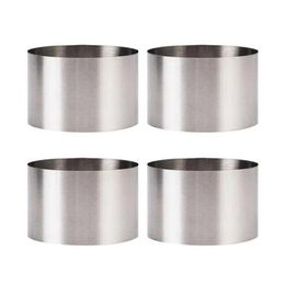 4Pcs Set 6 6 5 8 8 5cm Circular Stainless Steel Mousse Dessert Ring Cake Cookie Biscuit Baking Molds Pastry Tools 210721260K