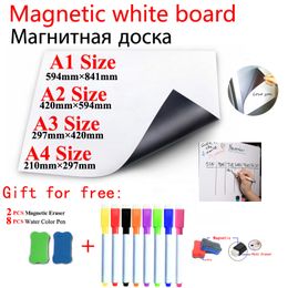 Whiteboards Magnetic Whiteboard Kids White Board Fridge Sticker Bulletin Board Planner Marker Eraser 230410