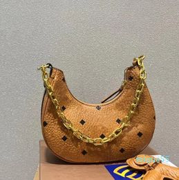 Designer-messenger bag Women's chain handbag leather shoulder bag Crescent shaped designer fashion Tote wallet