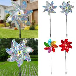 Garden Decorations Protect Plant Flower Lawn Yard Decoration Colorful Windmill Bird Repellent Repellers Deterrent