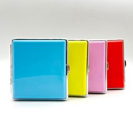 Latest Colourful Plastic Cigarette Case Dry Herb Tobacco Spice Miller Storage Box Portable Stash Cases Innovative Design Smoking Holder Container DHL