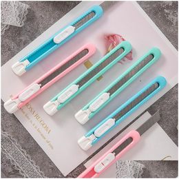 Utility Knife Random Candy Colour Mini Portable Paper Cutter Cutting Office Stationery Drop Delivery School Business Industrial Suppli Dhy9B