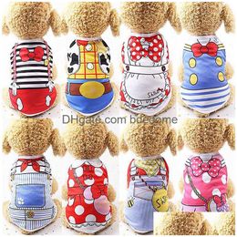 Dog Apparel Cute Dog Apparel Pet Dogs Clothes Cat T-Shirt Vest Small Cotton Puppy Soft Coat Jacket Summer Extra Chihuahua Clothing Cos Dhxhk