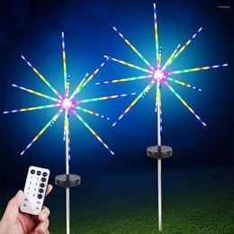 Solar Energy Light Explosion Star Led Copper Wire Lamp Horse Racing Fireworks Christmas Decorative Outdoor Lighting