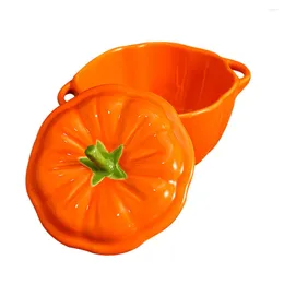 Dinnerware Sets Decorate Pumpkin Bowl Glass Saucepan Cover Decorative Soup Ceramics Creative Container