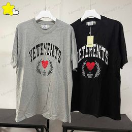 Men's T-Shirts High Quality World Peace Theme Embroidered T-Shirts Men Women 1 1 Oversized Gray Black VTM Tee Top