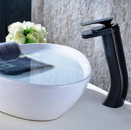 Bathroom Sink Faucets Oil Rubbed Broze Basin Faucet Mixer Tap Copper Wash Waterfall Single Hole And Cold