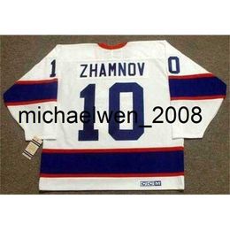 Weng Men Women Youth 2018 Custom Goalie Cut ALEX ZHAMNOV 1993 CCM Vintage Home Hockey Jersey All Stitched Any Name Any Number