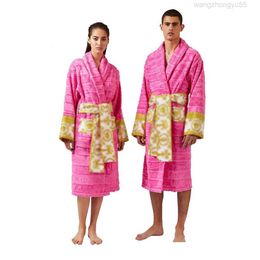 Basic Casual Mens Luxury Classic Cotton Bathrobe Men and Women Brand Sleepwear Kimono Warm Bath Robes Home Wear Unisex Bat Dh54u