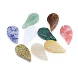 Pendant Necklaces 5 Pcs Wing Shape Random Healing Crystal Stone Pendants Agate Charms For Making Jewellery Necklace Gift