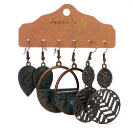 Necklace Earrings Set Boho Ethnic Dangle For Women Bohemian Geometric Turquoises Drop Jewelry Gift