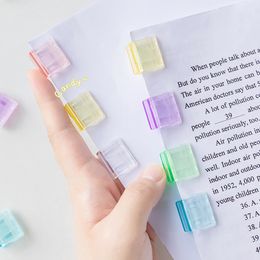 Bag Clips Paperclip Mini Colourful Paper Candy Transparent Metal Document Bookmark File Index Page Office School 230410