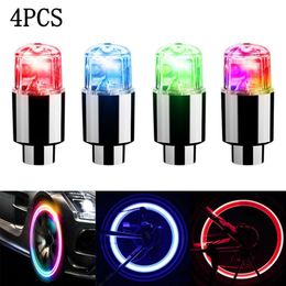 New 4Pcs Tire Valve Cap Lights Durable Tire Lights For Car Air Valve Caps With Lights For Motorcycles Bicycles Electric Vehicles