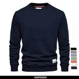 Men's T-Shirts AIOPESON Streetwear Cotton Men's Sweatshirt Casual Solid Colour Long Sleeve Spring Sweatshirt Men Quality Classic Mens Clothes J231111