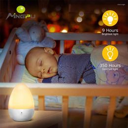 Night Lights LED Egg Shape Bedside Sleep Light Cartoon Cute Mini Desk Lamp Children Toys Gift Eye Protection Table Bedroom Decor