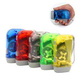 3LED Hand Press Flashlight Keychains Lanyards Outdoor Portable Plastic Flashlight Lighting Tool