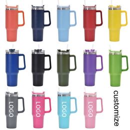 40oz Tumblers Double wall Stainless steel Vacuum insulated coffee mug travel tumbler with handle WLL18302954