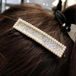 Hair Clips & Barrettes Est Sparkling Pearl Crystal Clip Fashion Zirocn Hairpin Light Gold Color For Women Hairwear BarrettesHair BarretteHai