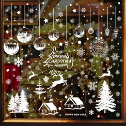 Christmas Decorations Window Sticker Home Decoration Wall Childrens Room Navidad Year 2024 231110