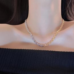 Pendant Necklaces Fashion Golden Silver Colour Chain Necklace For Women Man Aesthetic Young Girl Jewellery Product Trend 2023