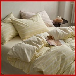 Bedding Sets 2023 Amazing S High Quality Set Washed Cotton Duvet Cover Bedspread Pillowcase Simple Fashion Bed Sheet