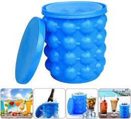 Ice Cream Tools Cube Mold Trays Large Silicone Bucket Portable Saving Maker Frozen Whiskey Cocktail Beverages Kitchen 230411