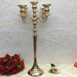 Candle Holders Metal Large Holder Centrepiece Pillar Modern Room Gold Home Luxury Centros De Mesa Interior Decoration
