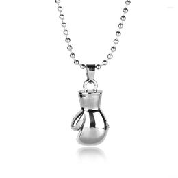 Pendant Necklaces Mens Jewellery Sport Fitness Beads Chain Necklace For Men Fashion Neck Lace Boxer Boxing Glove Jewelry Collar