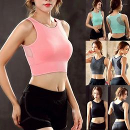 Women's Shapers Tops Padded Tank Fitness Bra Vest Seamless Women Sports Athletic Running Blouse