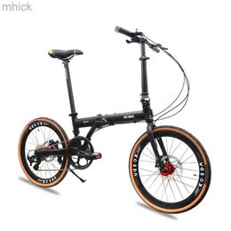 Bike Pedals Folding Bike 20 Inch 451 Wheel Aluminium Alloy 8 Speeds Mechanical Disc Brake Foldable Minivelo Children Adult Bicycle 18 BMX 3M411