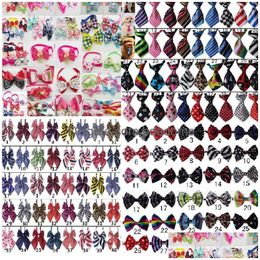 Dog Apparel 100Pc/Lot Dog Apparel Pet Puppy Tie Bow Ties Cat Neckties Grooming Supplies For Small Middle 4 Model Ly05 Drop Delivery Dhsd3