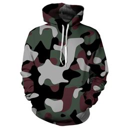 Men s Jackets 3D Printed Camouflage Hoodie With Fashionable Hat Pocket Pullover Trendy Sweaters Y2K Casual Oversized Fitting Clothing 231110