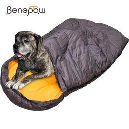 kennels pens Benepaw Cozy Dog Sleeping Bag Waterproof Portable Travel Short Fleece Inner Pet Bed For Camping And Backpacking Easy To Clean 231110
