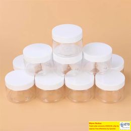 Packing Bottles 12 Pcs Empty Clear Plastic Slime Favour Jars Widemouth Refillable Containers With Lids For Crafts Cosmetics Lotions