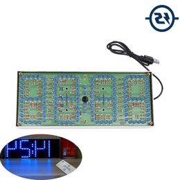 Freeshipping ECL-132 DIY Kit e Clock Screen Display Kits Electronic Suite With Patch Remote Control 132pcs 5mm LEDs Display Clock Xjkpj