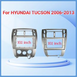 2 Din Car DVD Frame Audio Fitting Adaptor Dash Trim Kits Facia Panel 10.1 Inch for HYUNDAI TUCSON 2006-2013 2 Din Radio Player