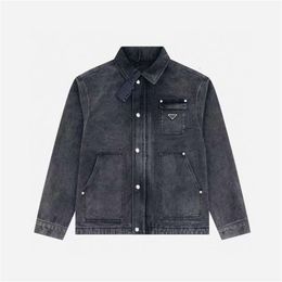 Autumn and Winter High Street p Family Fashion Old Denim Shirt Men's Women's Work Jacket Casual Coat