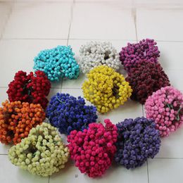 Decorative Flowers 40Pcs Christmas Mini Foam Berry Spike Artificial Bouquet For Home Party Wedding Decoration Wreath DIY Accessories