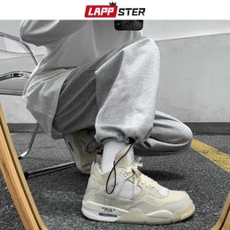 Men's Pants LAPPSTER Men Japanese Streetwear Solid Baggy Joggers Pants 2020 Man Korean Fashion Hip Hop Sweatpants Couple Black Trousers 5XL W0414