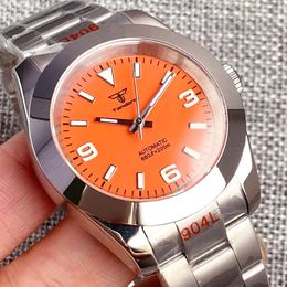 Wristwatches 10Bar 36mm 39mm Flat Polish Bezel Automatic Watch Men S NH35 Movement Tandorio 904L Bracelet explore Dial DJ hand 231110