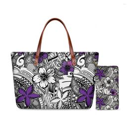 Duffel Bags Hycool Polynesian Traditional Tribal Hand Bag Luxury Design Women Handbag 2023 Customise Women's Leather
