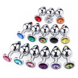 Stainless Steel Anal Beads Crystal Jewellery Butt Plug Stimulator Sex Toys Dildo Anal Plug Hot Sale