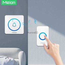 Doorbells Meian IP65 Waterproof Wireless Doorbell Smart Home Outdoor Door Bell 60 Ringtone 5 Volume Adjustable LED Flash Smart Door Bell YQ231111