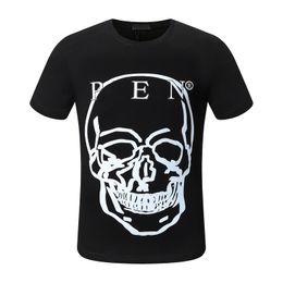 NEW Men's T-Shirts Phillip Plain designer printing PP Skull Diamond t shirt Short sleeve Dollar Brown bear Brand O-Neck high Quality Skulls TShirt Streetwear P08