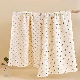 Blankets Q0KB Baby Muslin Towel Cotton Wrap Blanket Swaddling Infants Quilt High Absorbent Bath Pushchair Stroller Cover