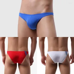 Underpants Factory Direct Men's Briefs Colour Block Large Size Low Waist U Convex Sexy Stretch Sports Panties Foreign Trade Wholesale