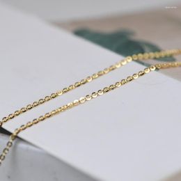 Chains FNJ 40cm 5cm O Chain Necklace 925 Silver Fine Original S925 Women Necklaces For Jewelry Making 1mm Width