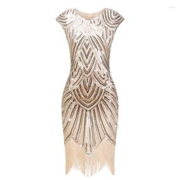 Costume Accessories 1920s Flapper Dress Great Gatsby O-Neck Cap Sleeve Sequin Fringe Party Midi Vestido Summer Women Xxxl PlusSize