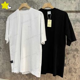 Men's T-Shirts 2023 New Simple Small Embroidered T Shirt Men Women 1 1 Solid Color Black White VTM Tee Casual Oversized Top T230412