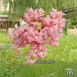 Decorative Flowers Artificial Cherry Blossom Flower Branch Wedding Arch Decoration El Activity Living Room Home